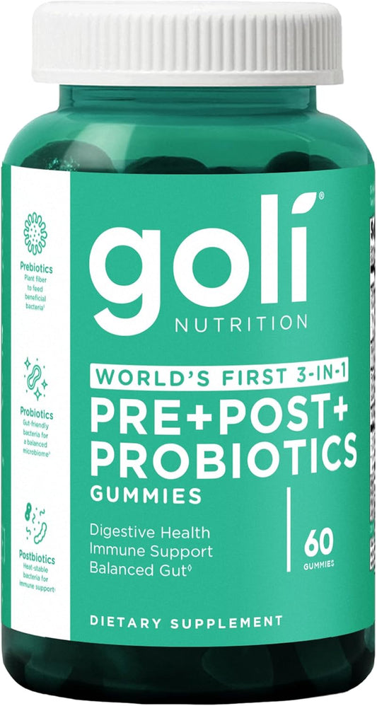 Pre Pro Postbiotic Gummies - Worlds First 3-In-1 Formula with DE111 Probiotics, XOS Prebiotics, MCC1849 Postbiotics - Vegan, Non-Gmo, Gluten-Free