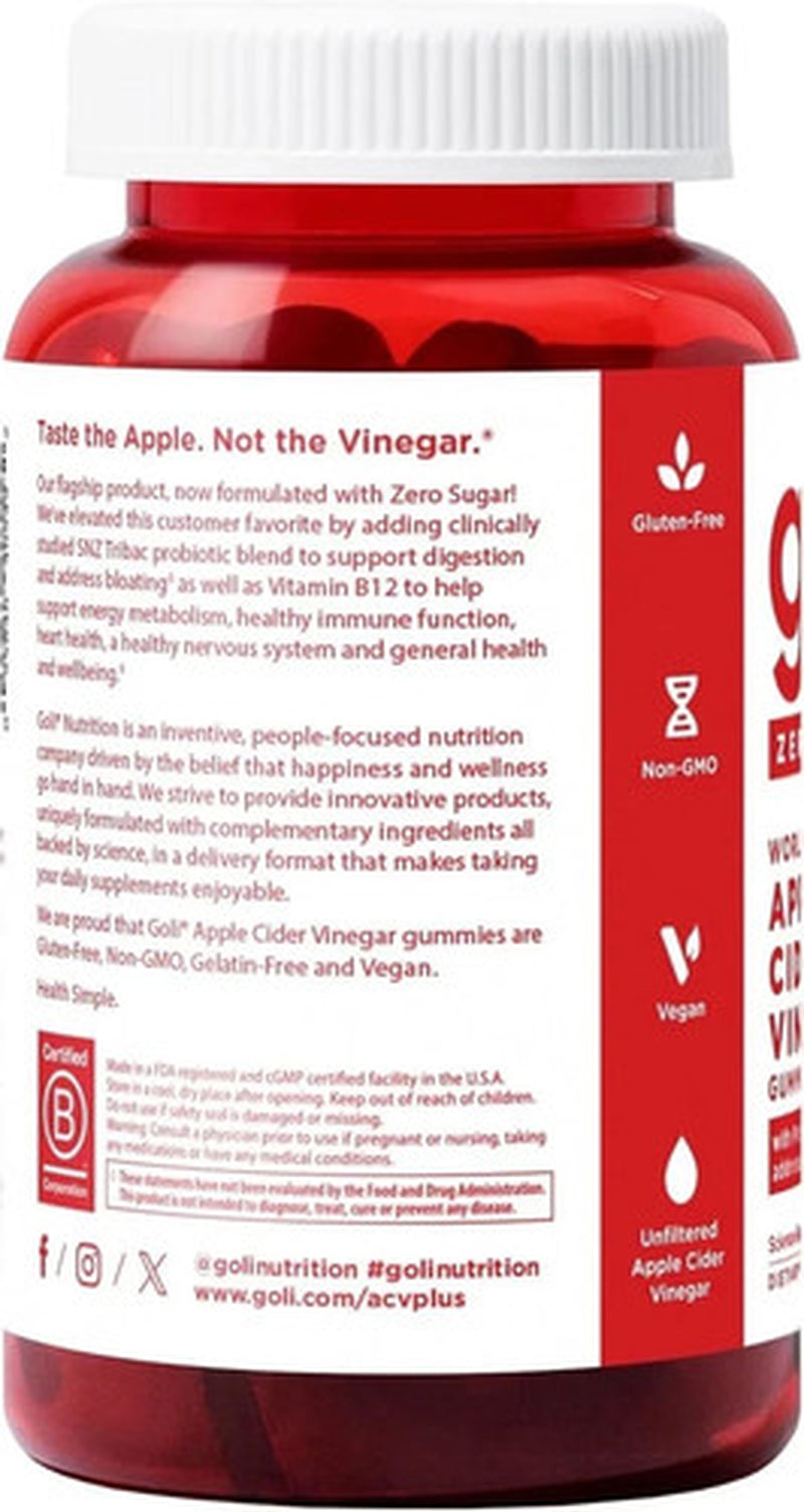 NEW 3 Bottles Goli Zero Sugar Best Seller Trio Set Gummies, 60 Counts per Bottle