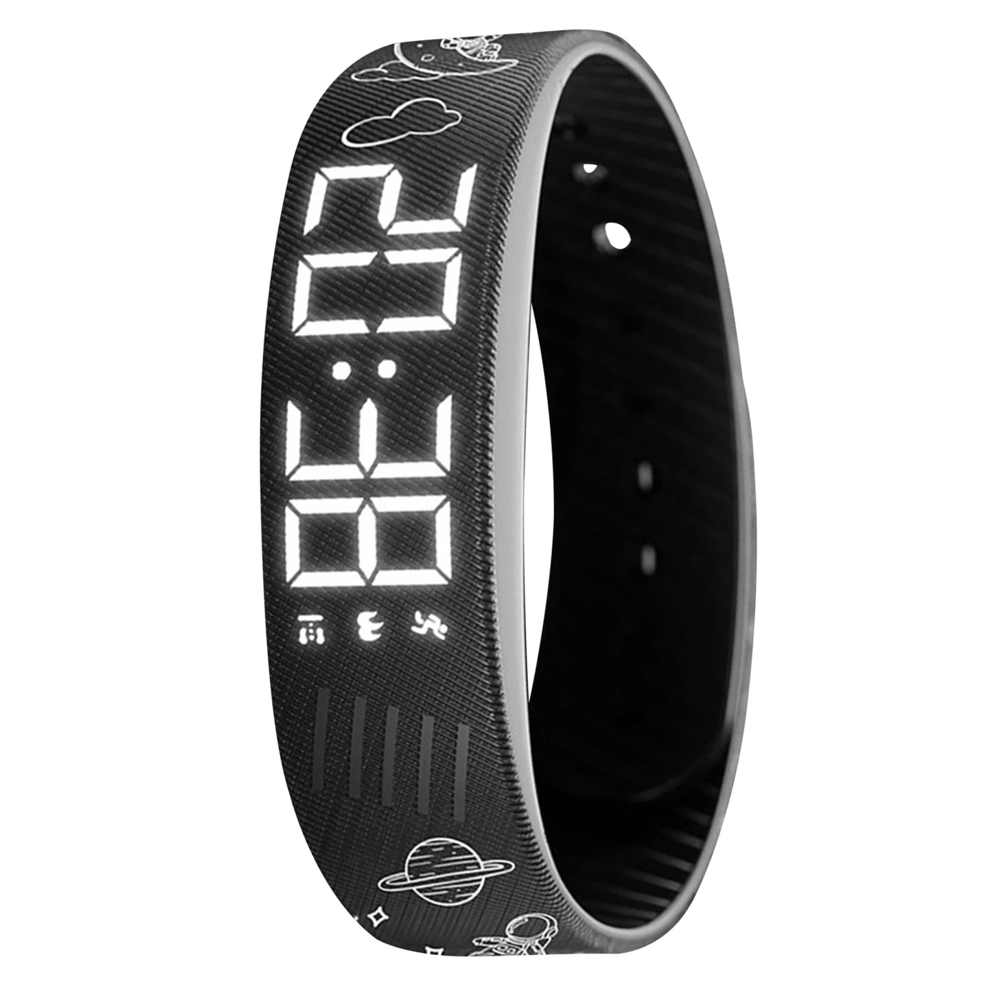 Vibrating Alarm Wristband Waterproof Alarm Clock Watches with Step Counter Silent Wrist Shock Bands Smart Bracelet