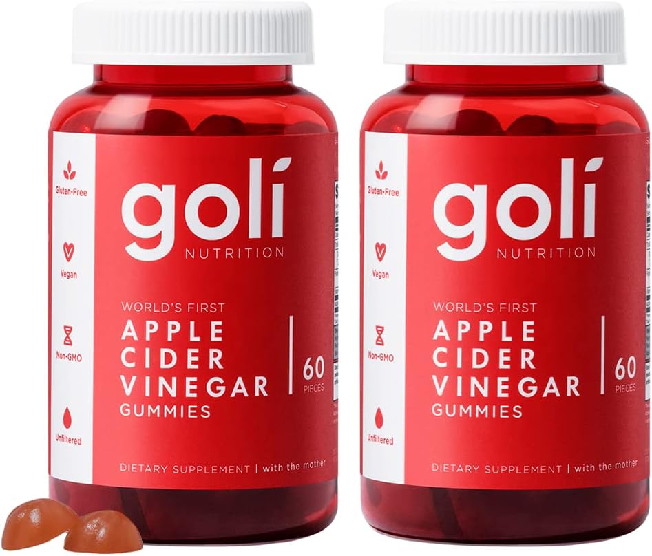 Apple Cider Vinegar Gummies - Worlds First ACV Gummy with Vitamin B12, Beetroot & Pomegranate - Vegan, Non-Gmo, Gluten-Free - 60 Count (Pack of 1)
