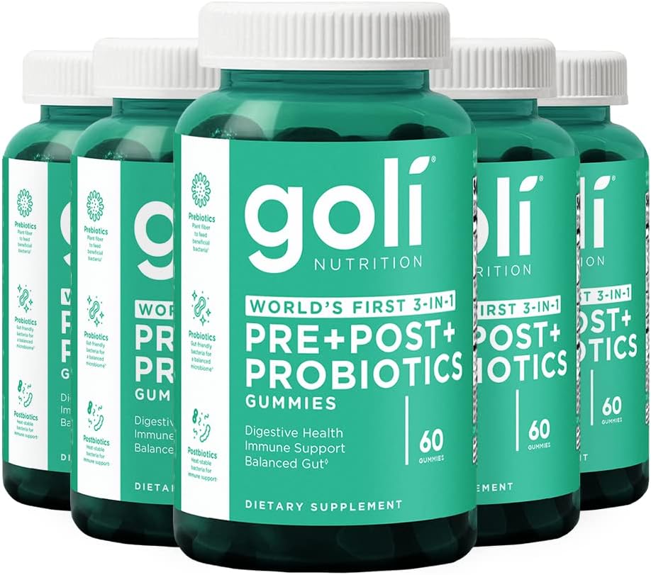 Pre Pro Postbiotic Gummies - Worlds First 3-In-1 Formula with DE111 Probiotics, XOS Prebiotics, MCC1849 Postbiotics - Vegan, Non-Gmo, Gluten-Free
