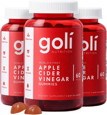 Apple Cider Vinegar Gummies - Worlds First ACV Gummy with Vitamin B12, Beetroot & Pomegranate - Vegan, Non-Gmo, Gluten-Free - 60 Count (Pack of 1)