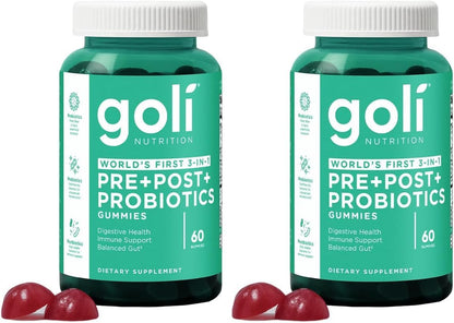 Pre Pro Postbiotic Gummies - Worlds First 3-In-1 Formula with DE111 Probiotics, XOS Prebiotics, MCC1849 Postbiotics - Vegan, Non-Gmo, Gluten-Free