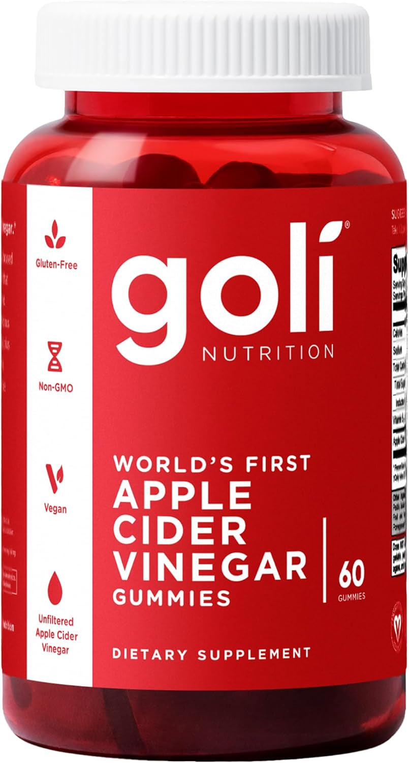 Apple Cider Vinegar Gummies - Worlds First ACV Gummy with Vitamin B12, Beetroot & Pomegranate - Vegan, Non-Gmo, Gluten-Free - 60 Count (Pack of 1)