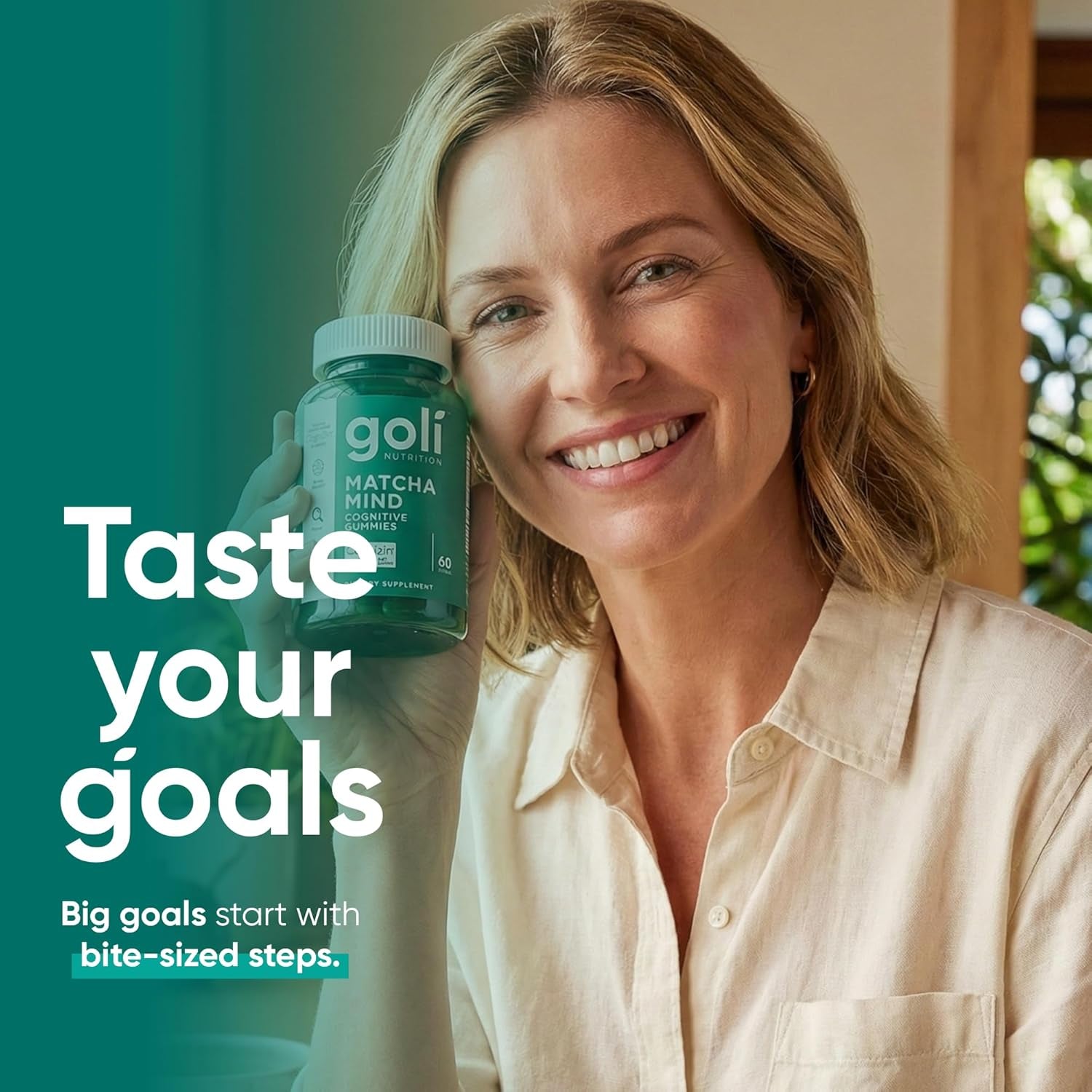 Matcha Mind Gummies - 60 Count - Green Tea Leaves Powder with Cognizin for Focus, Attention and Brain Health, Vegan, Non-Gmo, Gluten-Free & Gelatin Free.