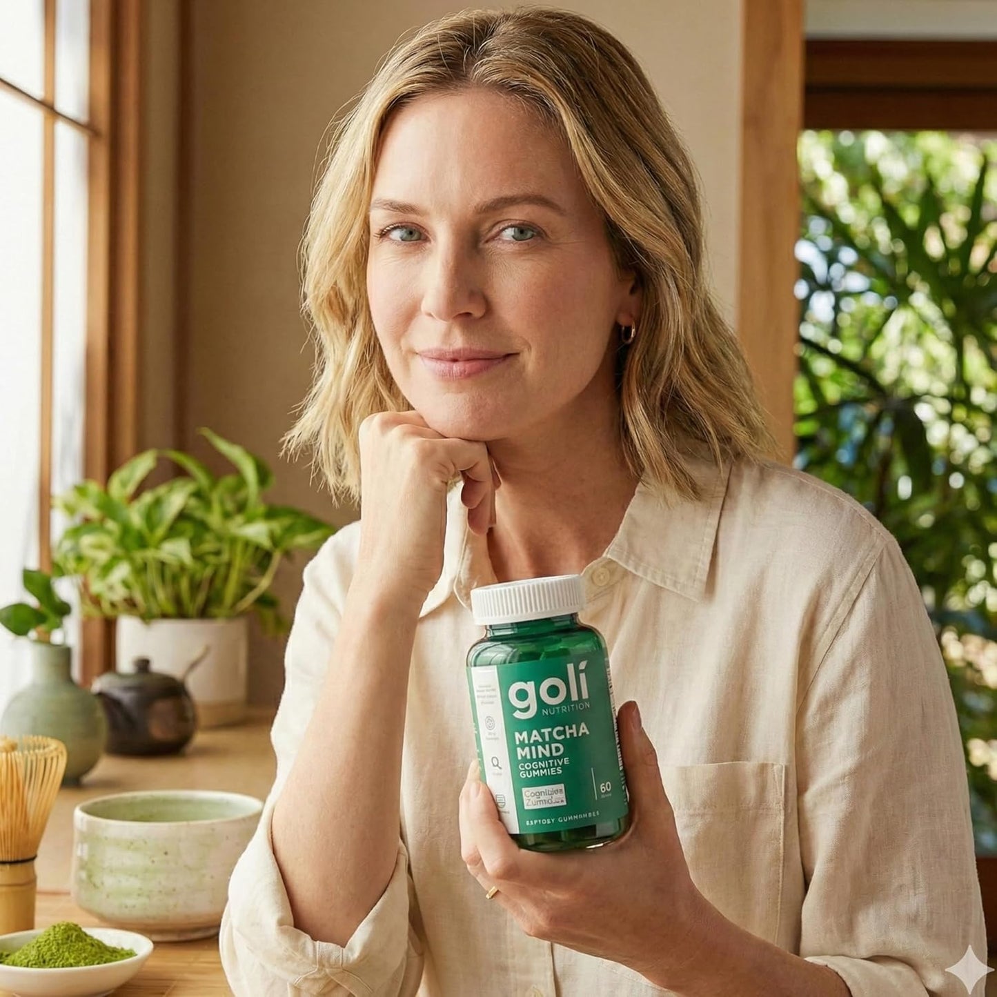 Matcha Mind Gummies - 60 Count - Green Tea Leaves Powder with Cognizin for Focus, Attention and Brain Health, Vegan, Non-Gmo, Gluten-Free & Gelatin Free.