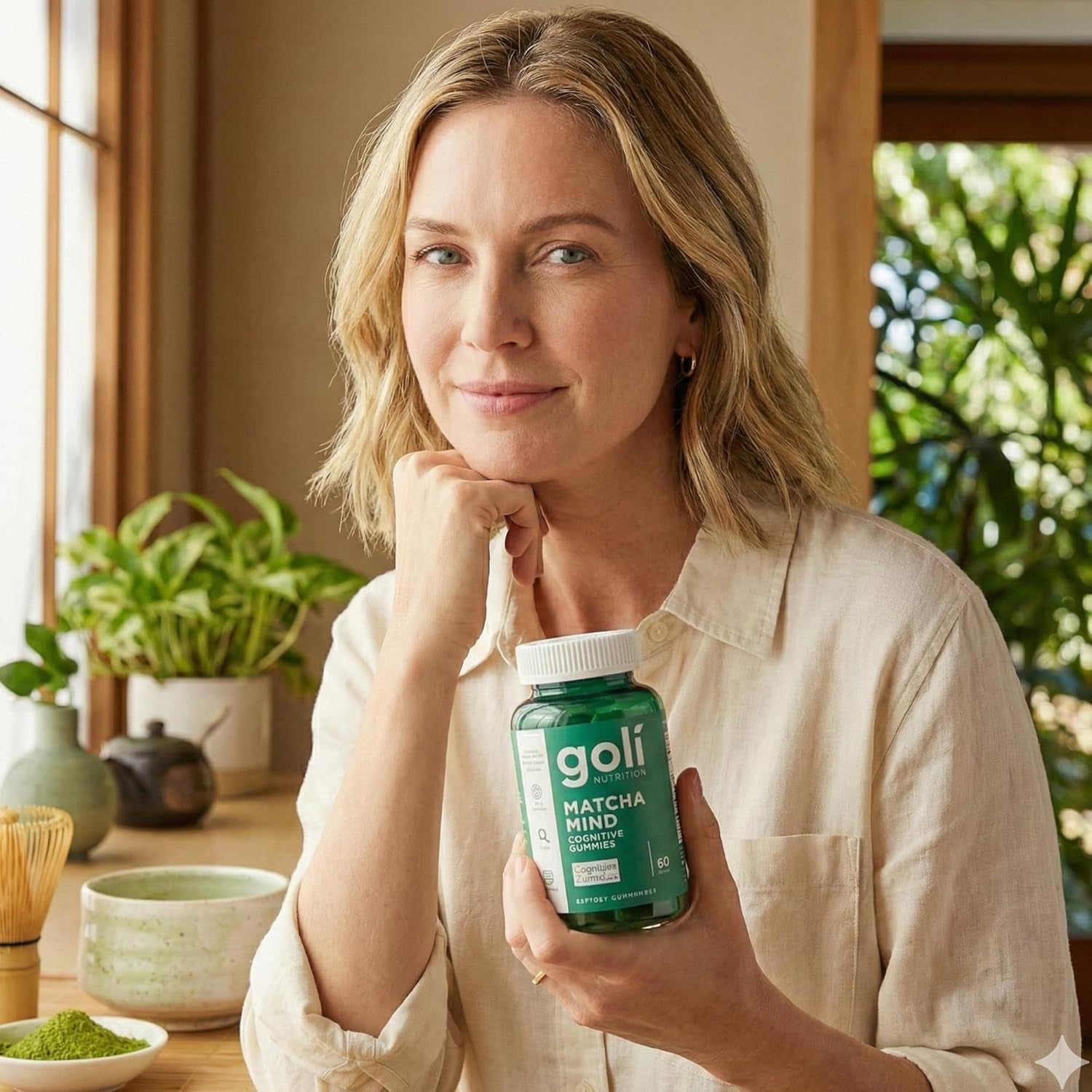 Matcha Mind Gummies - 60 Count - Green Tea Leaves Powder with Cognizin for Focus, Attention and Brain Health, Vegan, Non-Gmo, Gluten-Free & Gelatin Free.