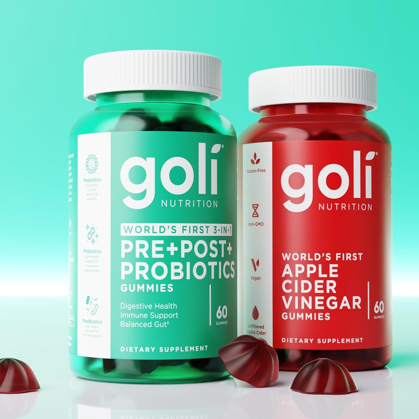 Pre Pro Postbiotic Gummies - Worlds First 3-In-1 Formula with DE111 Probiotics, XOS Prebiotics, MCC1849 Postbiotics - Vegan, Non-Gmo, Gluten-Free